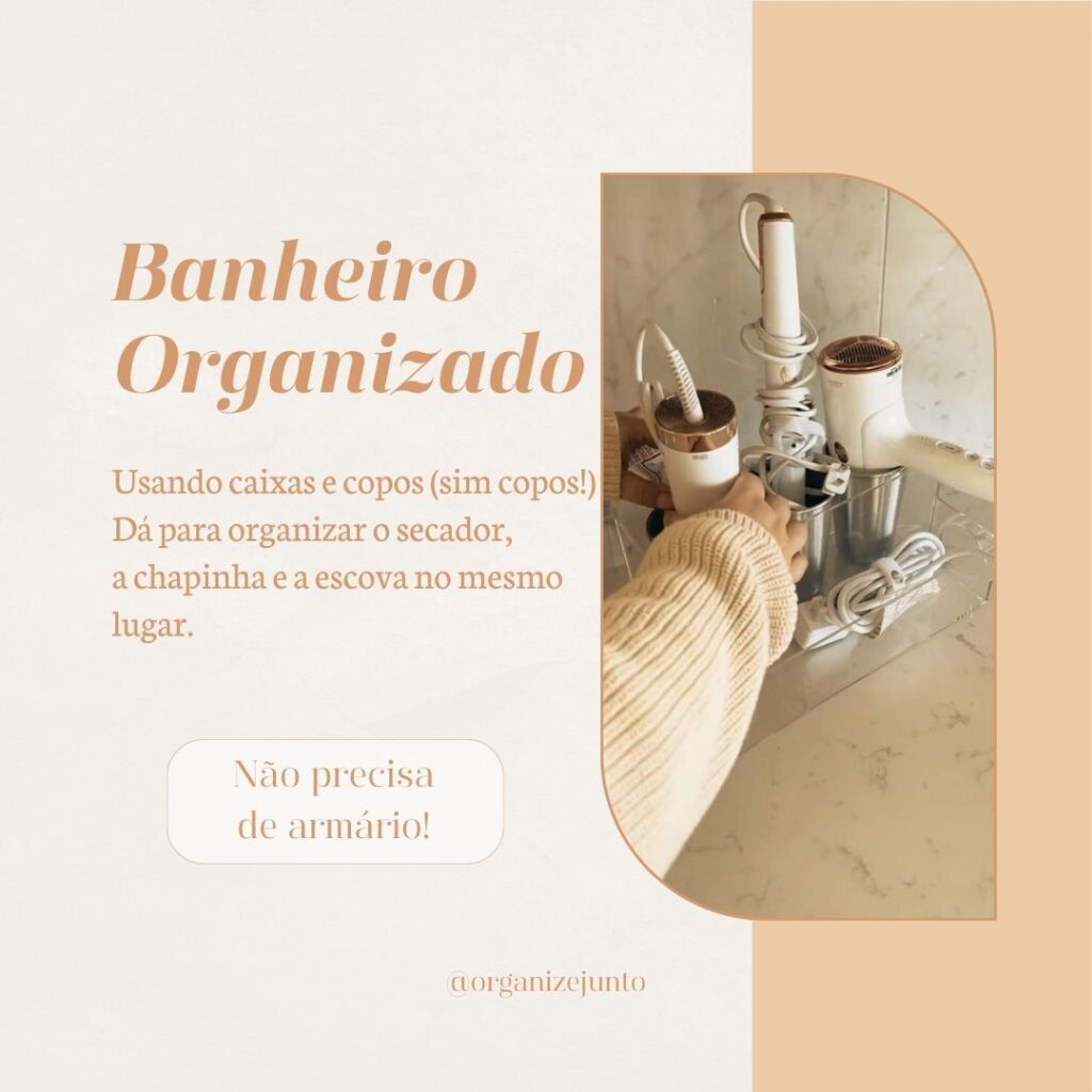 Organizar banheiro que não tem armário